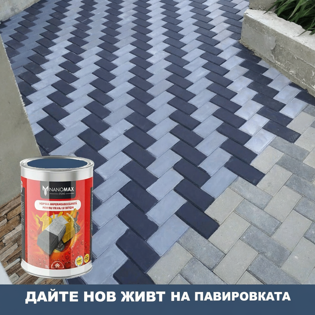 Vopsea pentru Pavaj si Beton, Protectie Hidrofoba, UV si Pete, NanoMax
