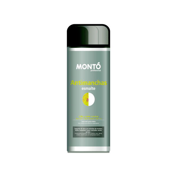 SPRAY PAINT for covering existing nicotine stains, oil, moisture stains, tomato sauce, wine, tea, coffee, Monto, 400ml