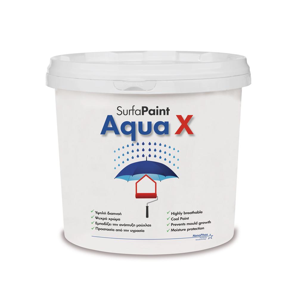 Vopsea Lavabila Hidroizolantă/Impermeabilizantă AquaX, Interior/Exterior, Nanophos 10L