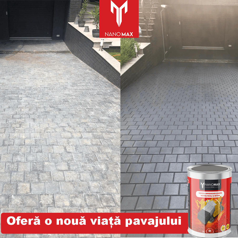 Vopsea pentru Pavaj si Beton, Protectie Hidrofoba, UV si Pete, NanoMax