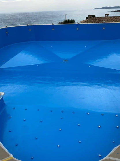 Polyaspartic Epoxy Pool Paint, Flexible Waterproof Coating with High Solids and Self-Leveling, SurfaDur P Pool, NanoPhos