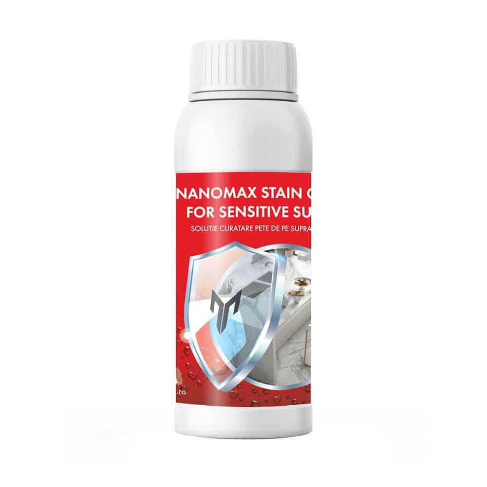 Solutie Nano curățare pete si suprafețe sensibile din marmură, piatra, gresie, faianta sau portelan, Stain Cleaner, Nanomax 1L