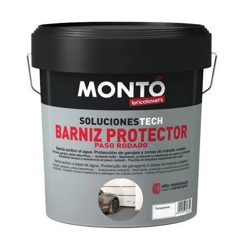 Acrylic varnish for concrete, cement floors, areas with heavy traffic, areas exposed to dirt and wear, Superior Resistance, Monto, 4L