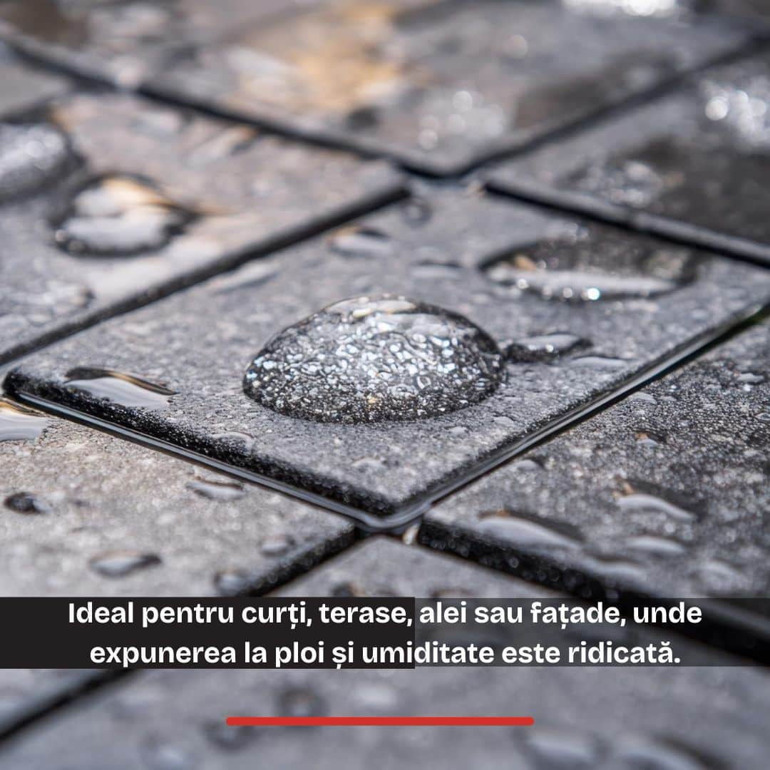 Impermeabilizant NanoMax ROCK PRO 3L – Protectie hidrofoba &amp; oleofoba pe baza de apa pentru piatra, pavaj, beton, lemn si textile