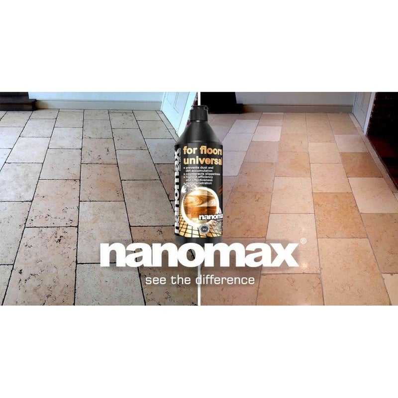 UNIVERSAL CLEANING KIT, Professional Nano Detergent for universal tile and stone floors 1L + Professional Detergent for windows and stainless steel 1L