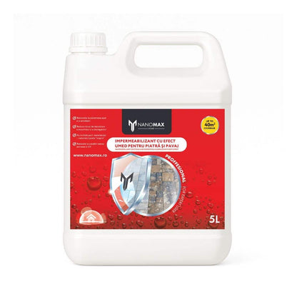 Wet Effect Solution for Natural Stone, Granite and Travertine NanoMax 5L - Intense Protection and Long-lasting Shine